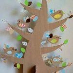 Kartondan Ağaç ve Kuş Yapımı