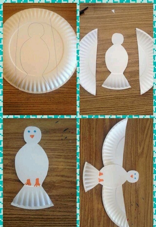 Kağıt Tabaktan Kuş Yapımı Resimli Anlatım