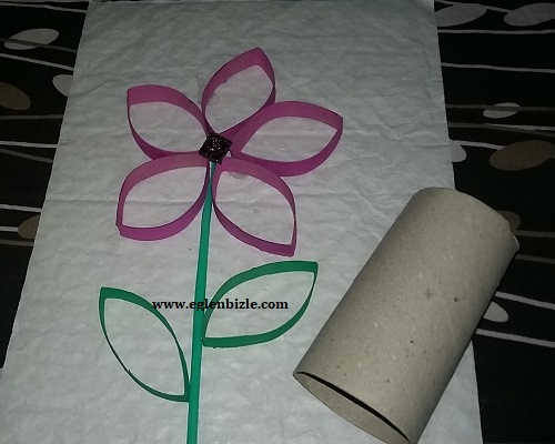 Tuvalet Kağıdı Rulosu ile Nasıl Çiçek Yapılır