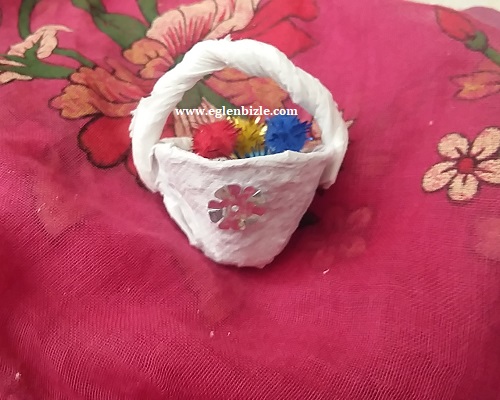 Yumurta Kolisi ile Minyatür Sepet Yapımı