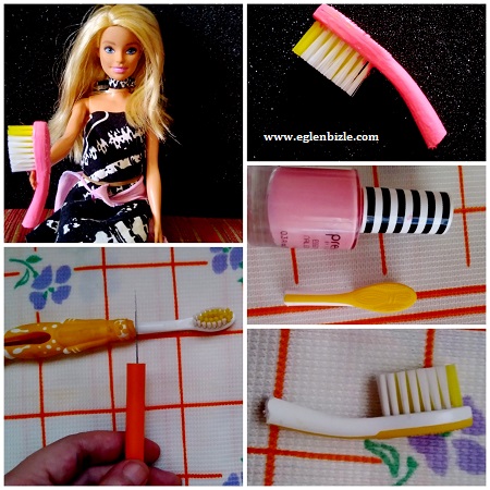 Barbie için Saç Fırçası Yapımı Resimli Anlatım