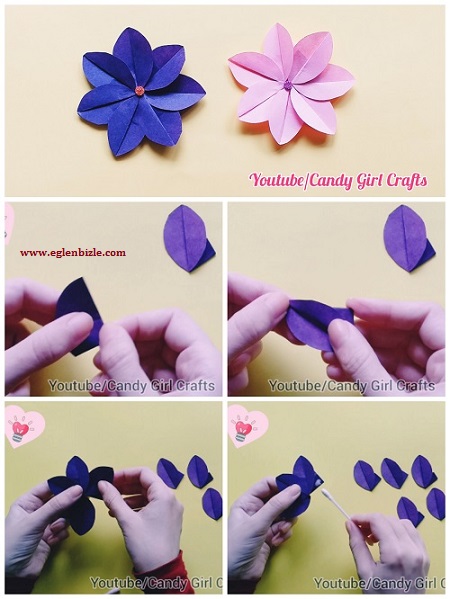 Kağıttan Çiçek Yapımı Resimli Anlatım