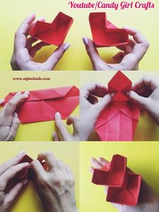 Kağıttan Kalpli Kutu Yapımı Resimli Anlatım