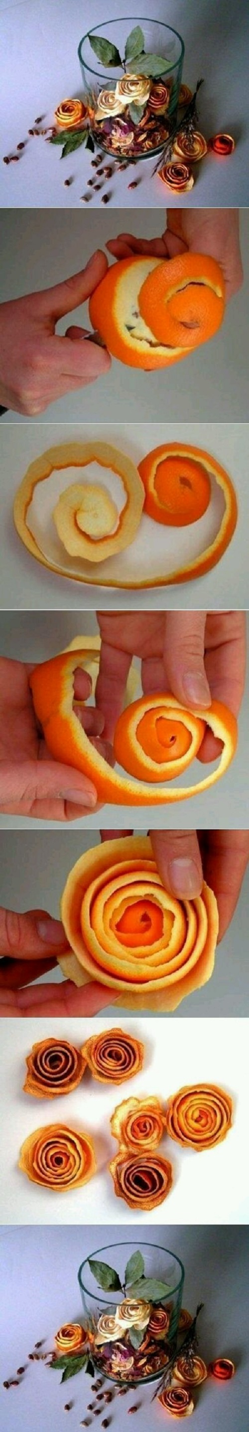 Portakal Kabuğundan Çiçek Yapımı
