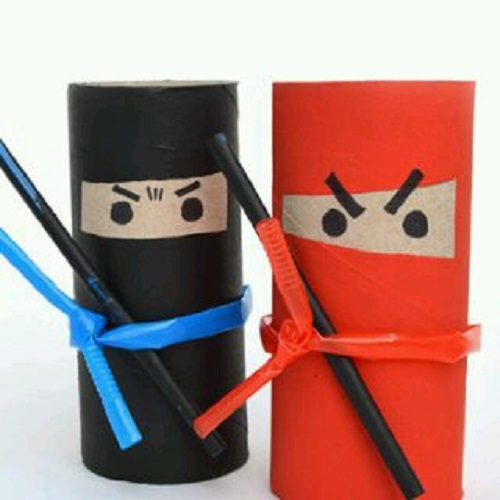 Tuvalet Kağıdı Rulosu ile Ninja Yapımı