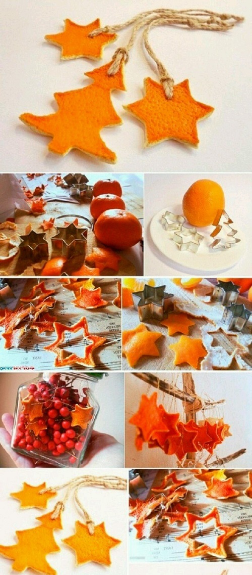 Portakal Kabuğundan Dekoratif Süs Yapımı Resimli Anlatım