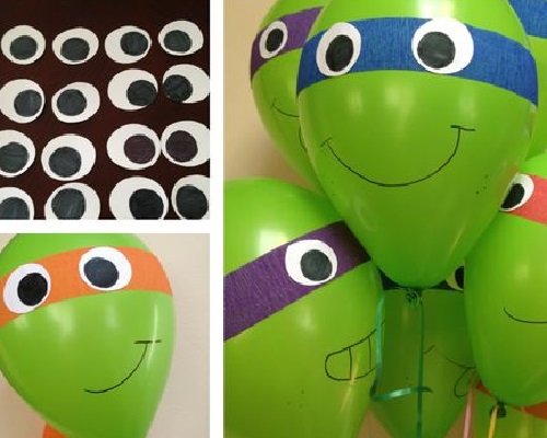 Balonla Ninja Kaplumbağa Yapımı Resimli Anlatım
