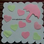Renkli Kağıtlarla Kalpli Şemsiye Yapımı