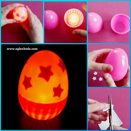 Sürpriz Yumurta Kabından Gece Lambası Yapımı Resimli Anlatım