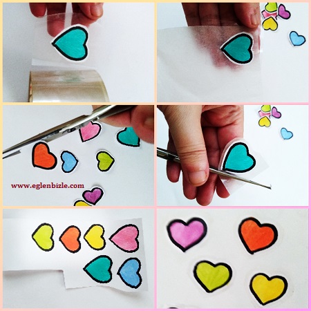 Kalp Sticker Yapımı Resimli Anlatım