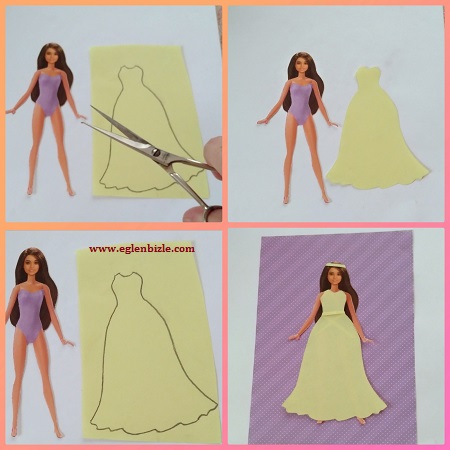 Kağıttan Barbie Elbise Yapımı Resimli Anlatım