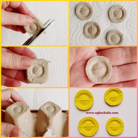Yumurta Kartonundan Minyatür Tabak Yapımı Resimli Anlatım